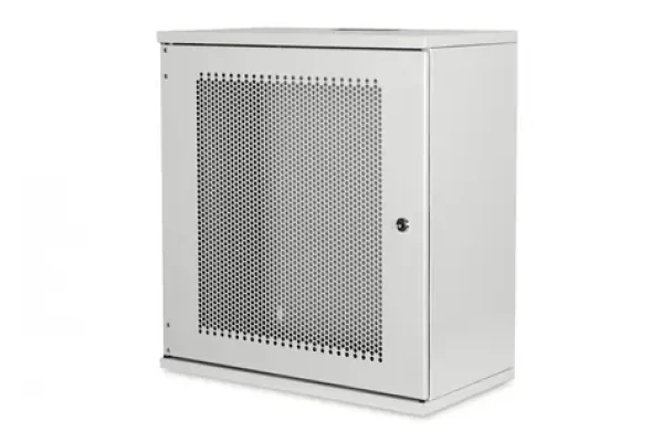 DIGITUS SOHO 12U šedá 595x540x400 mm / Nástěnný rozvaděč / 19" / neskládaný / uzamykatelný (DN-19-12U-S-PD)
