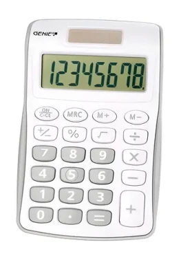Genie 120 S šedá / Kalkulačka / Kapesní / 8místná / solární a bateriové napájení (12494)