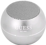 GUESS Mini Bluetooth Speaker 3W 4H stříbrná / Bluetooth 5.0 / 3.7V / 300 mAh / hliník (3666339051389)