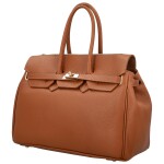 Luxusní dámská kožená kabelka do ruky Annalena, koňaková