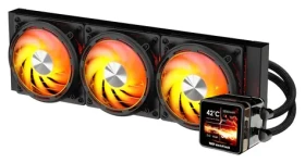 DarkFlash DE360 černá / AiO chladič CPU / 3x 120 mm / ARGB podsvícení / 800-2000 RPM / 36 dB / Intel + AMD (DE360 Black)