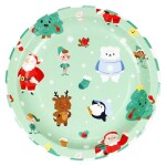 Talíř - papírový vánoční Jingle Bunch, 10 ks, 23 cm