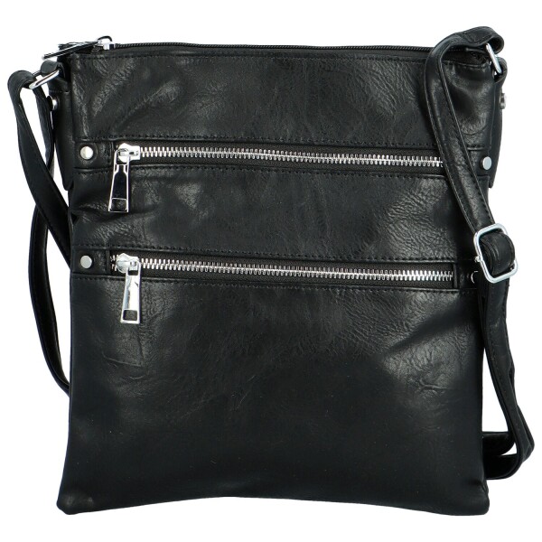 Stylová dámská koženková crossbody kabelka Melisandra, černá
