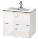 DURAVIT - Brioso Umyvadlová skříňka Compact, 55x62x39 cm, 2 zásuvky, lesklá bílá BR411002222
