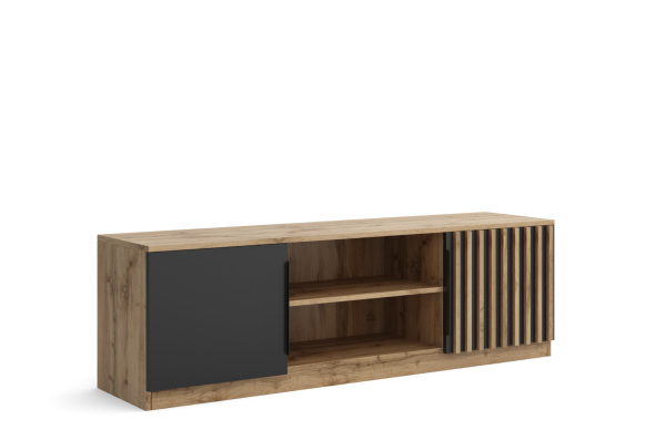 Televizní stolek Kris KR5 Barva korpusu: Dub wotan / černá