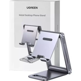 Ugreen LP263 kovový hliníkový skládací držák na telefon a tablet šedá (63433)