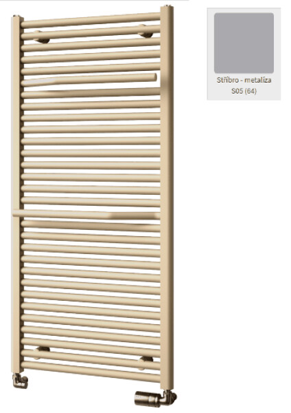 Radiátor ISAN Avondo 1215x60cm stříbrná DLNN12150600ST DLNN12150600ST