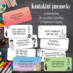 Jmenovky DOBRODRUŽSTVÍ samolepky nejen do školy 45x20 mm, velký výběr