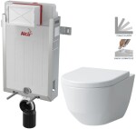 ALCADRAIN Renovmodul - předstěnový instalační systém bez tlačítka + WC LAUFEN PRO + SEDÁTKO AM115/1000 X LP3