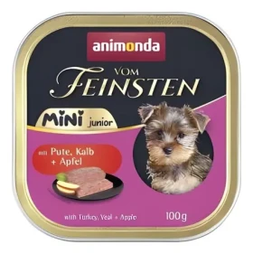 Animonda Vom Feinsten Mini Junior krůta, telecí, jablko / Paštika pro psy / malá plemena / 100 g