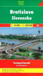 Slovensko Bratislava mapy (1:500.000, 1:16 000)