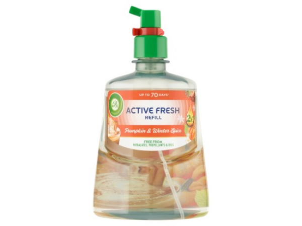 Air Wick Active Fresh Náplň na vodní bázi do automatického difuzéru dýně a podzimní koření 228 ml