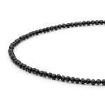 Stříbrný náhrdelník Osyth - spinel, stříbro 925/1000, Černá 44 cm + 3 cm (prodloužení)