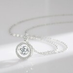 Stříbrný dvojitý náhrdelník Cristy 1 ct MOISSANITE + CERTIFIKÁT, Stříbrná 40 cm + 5 cm (prodloužení) certifikát GRA, hadřík na čištění stříbra, dárková krabička