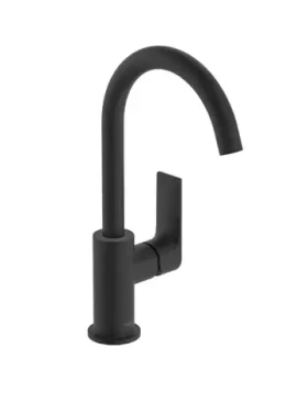 Hansgrohe Rebris E - Umyvadlová baterie s výpustí a otočným výtokem matná černá (72576670)