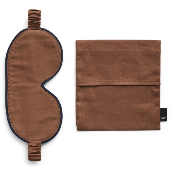 HAY Maska na spaní Outline Milk Chocolate, hnědá barva, textil
