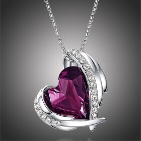 Náhrdelník Swarovski Elements Amorita Purple, 45 cm + 5 cm (prodloužení) Purpurová