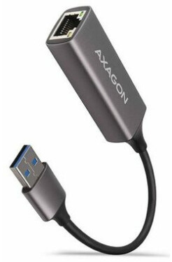 AXAGON ADE-TR síťový adaptér USB 3.2 Gen 1 na Gigabit Ethernet šedá / kabel 15 cm / USB 3.2 Gen 1 RJ-45 / PlugPlay (ADE-TR)