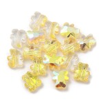Skleněné korálky - broušený medvídek - různé varianty - 9,5x 8,5 x 3,5 mm - 1 ks Barva: Žlutá