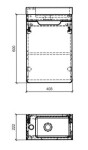 COMAD - Skříňka pod umyvadlo 40cm 1 dvířka ARUBA BÍLÁ 5907611649763