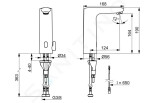 HANSA - Electra Termostatická elektronická umyvadlová baterie, bateriové napájení, Bluetooth, matná černá 9210221933