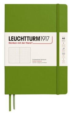 Zápisník Leuchtturm1917 A5 tvrdé desky Moss tečkovaný