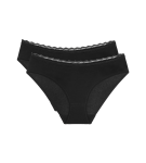 Dámské kalhotky Feel Of Cotton Tai 2P - BLACK - černé 0004 - TRIUMPH BLACK 40