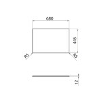 SAPHO - Deska Rockstone 680x12x445, bílá mat DTR68-0101