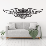 Samolepka Harley Davidson křídla Barva: černá, Velikost: 60 x 17 cm