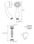 INVENA - Sprchový set MINI GRACJA AU-15-M01-C
