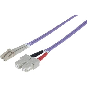 Intellinet 751049 optické vlákno optické vlákno kabel [1x zástrčka LC - 1x zástrčka SC] 50/125 µ Multimode OM4 1.00 m