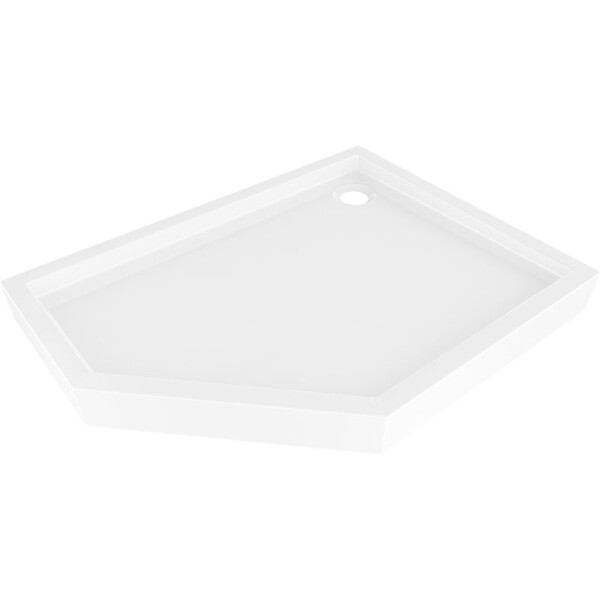 MEXEN - Flow+ pětiboká sprchová vanička pravá 90 x 80, bílá lesk 46P108090RH