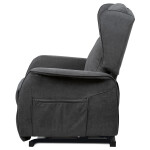 Polohovací křeslo, elektrické kabelové ovládání, šedá, látka, TV-1190 GREY2