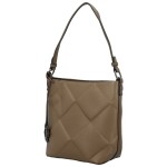 Trendy dámská koženková kabelka na rameno Faina, khaki