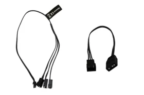 Alphacool RGB LED Y-kabel JST černá / Rozbočovací kabel / 3x JST-konektor / Digital RGB / 30 cm (18601)