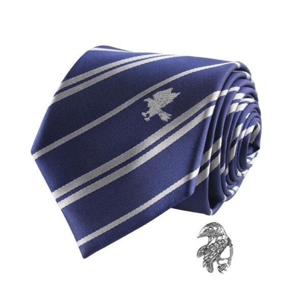Harry Potter Kravata luxusní a pin v krabičce - Havraspár