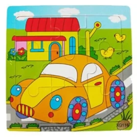 ORION Dřevěné puzzle Auto 9 dílků