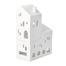 Räder Porcelánový svícen House of Dancing Windows – set 2 ks, bílá barva, porcelán