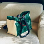 HAY Bavlněná taška Weekend Bag M Dark Green Multi, zelená barva, textil