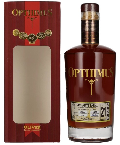 Opthimus Magna Cum Laude Rum 21y 38% 0,7 l (tuba)