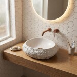 REA - Umyvadlo na desku Mika Light Grey REA-U3223