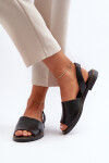 Kožené sandály Černé Alivia 36