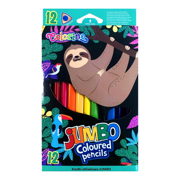 Pastelky Colorino trojhranné JUMBO Wildkid,