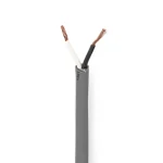 Nedis Repro kabel 2 x 1.50 mm2 tmavě šedá / Měď / 100.0 m / Kulatý / PVC / Role (COTR15030GY100)