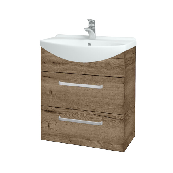 Dřevojas - Umyvadlová skříňka TAKE IT SZZ2 65 - D21 Tobacco / Úchytka T01 / D21 Tobacco 279097A