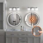 REA - Zrcadlo LED 90cm MMJ BRUSH SILVER HOM-06550