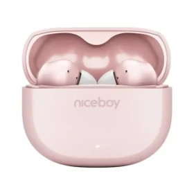Niceboy Pods 4 růžová / Bezdrátová sluchátka s mikrofonem / Bluetooth 5.0 / IPX5 / nabíjecí pouzdro (pins-4-pink)
