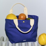 HAY Bavlněná taška Mini Tote Bag Electric Blue, modrá barva, textil