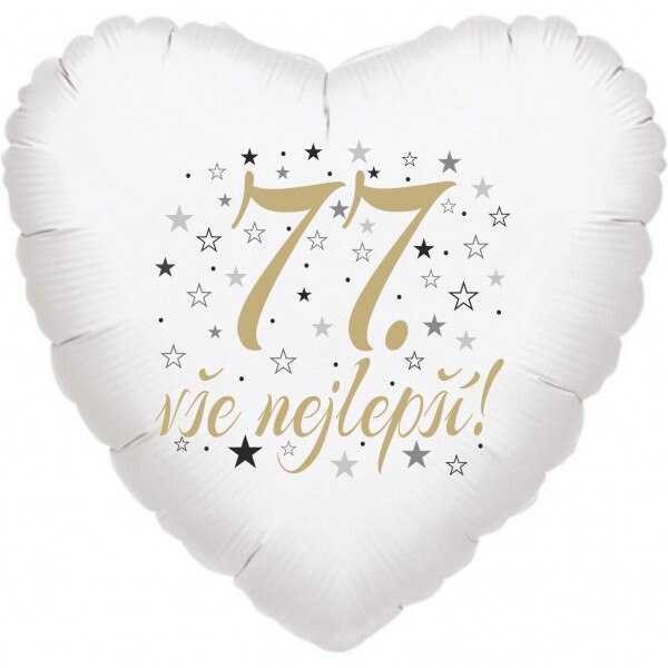 77. narozeniny balónek srdce Balonky.cz 77. narozeniny balónek srdce Balonky.cz