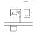 VILLEROY & BOCH - Subway 3.0 Umyvadlová skříňka, 423x429x378 mm, 1 dvířka, grafitová C58100VR